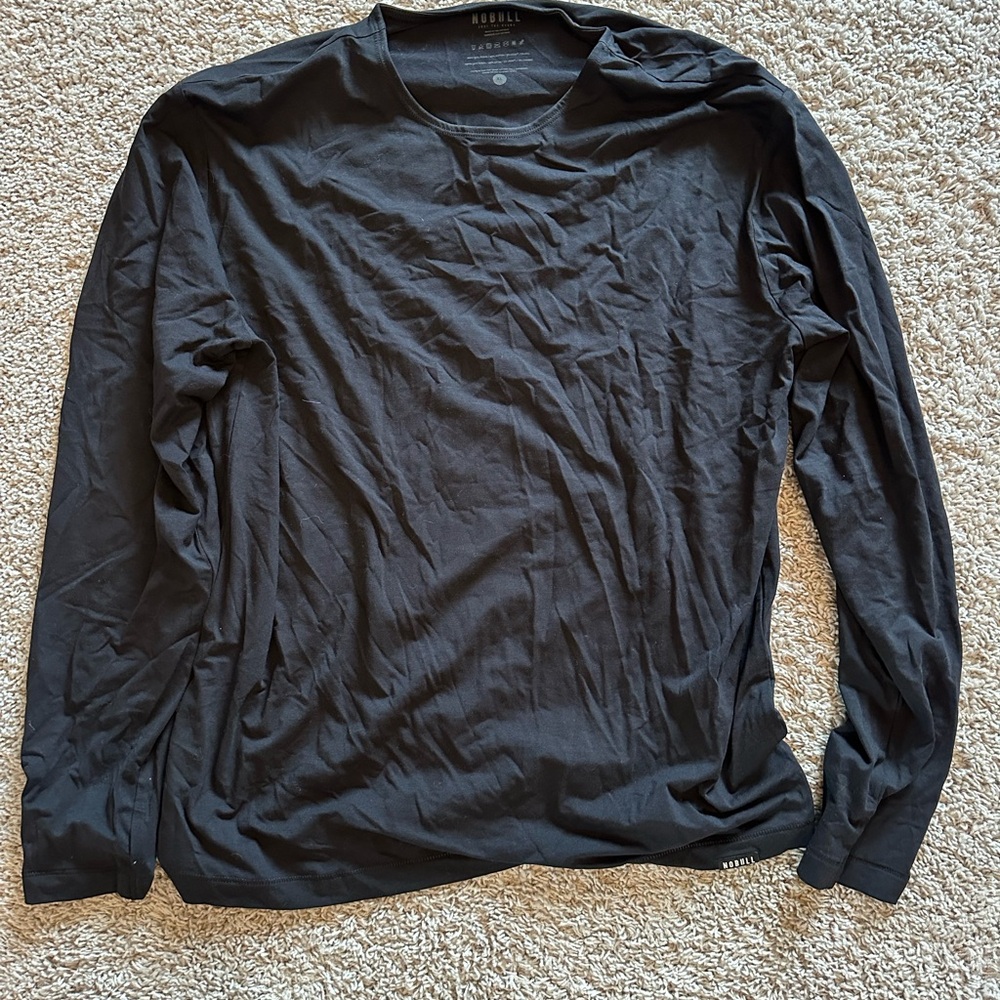 NOBULL Black Long Sleeve Tee Soft Knit Crew